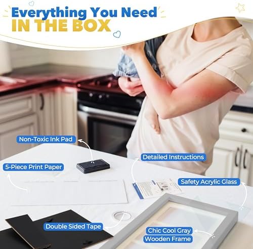 Bubzi Co Baby Handprint Footprint Kit for Newborns
