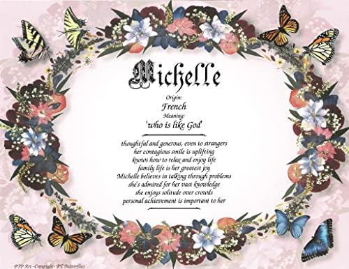 Personalized Butterfly Keepsake Print Frame 85x11