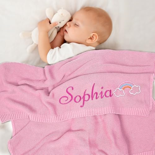 Baosity Personalized Baby Blanket with Name and Pattern