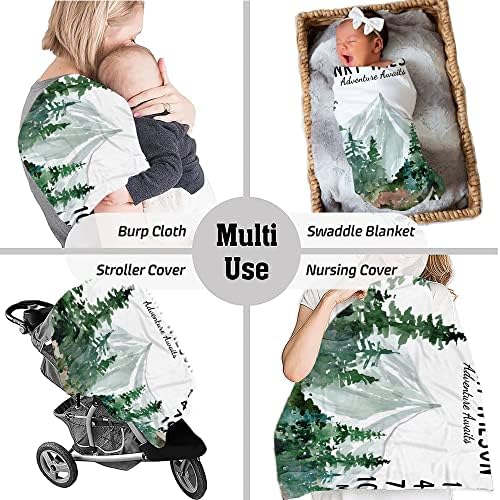 Personalized Forest Baby Blanket with Custom Name