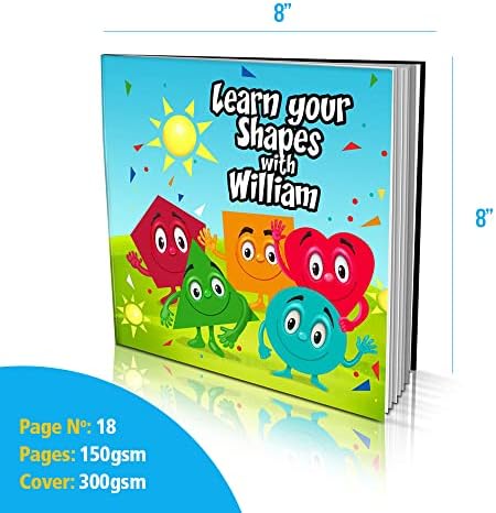 Dinkleboo Personalized Shape Book for Kids 0-8 Years Old