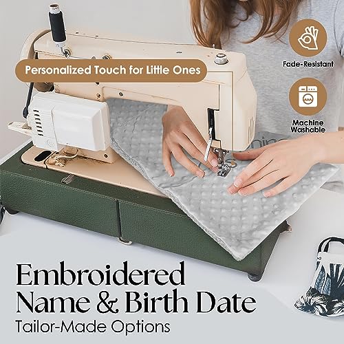 Personalized Newborn Swaddle Blanket with Name Date