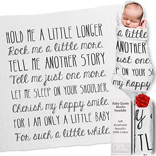 Ocean Drop Designs Muslin Swaddle Blanket - Gender Neutral Baby Gift 1