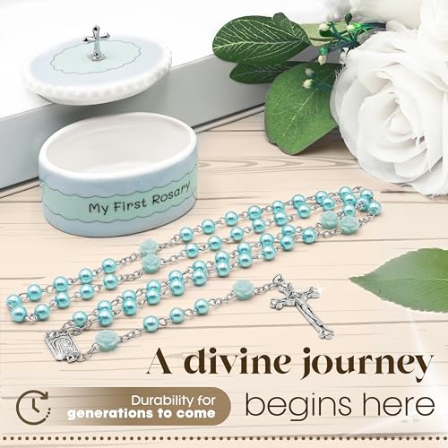 Blue My First Rosary and Keepsake Box