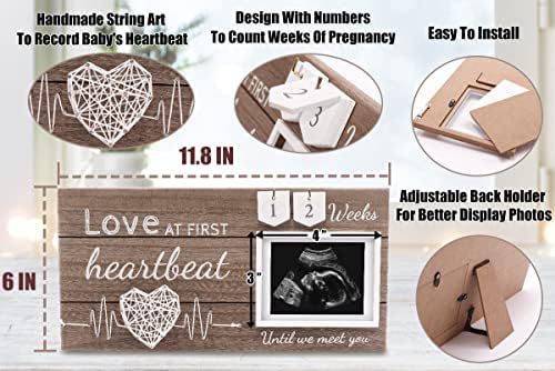 Garybank Ultrasound Frame Pregnancy Gift Love at First Sight Countdown Design