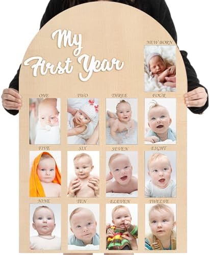 Kritkin 1st Birthday Wooden Photo Board 33x22 Inch