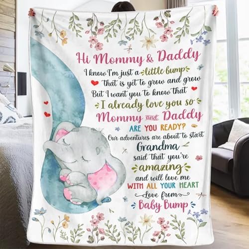 Personalized Hi Mommy and Daddy Blanket for New Parents