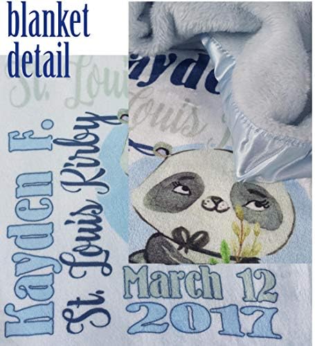 Personalized Baby Blanket for Boys with Name Birth Stats