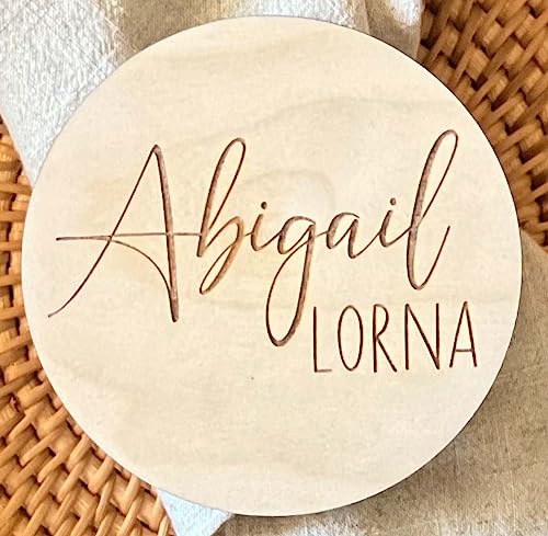 Personalized Newborn Announcement Sign - Wooden Name Custom