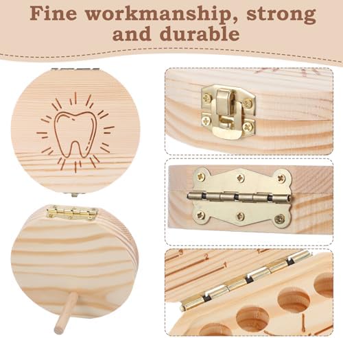 Baby Tooth Fairy Box Wooden Keepsake Organizer