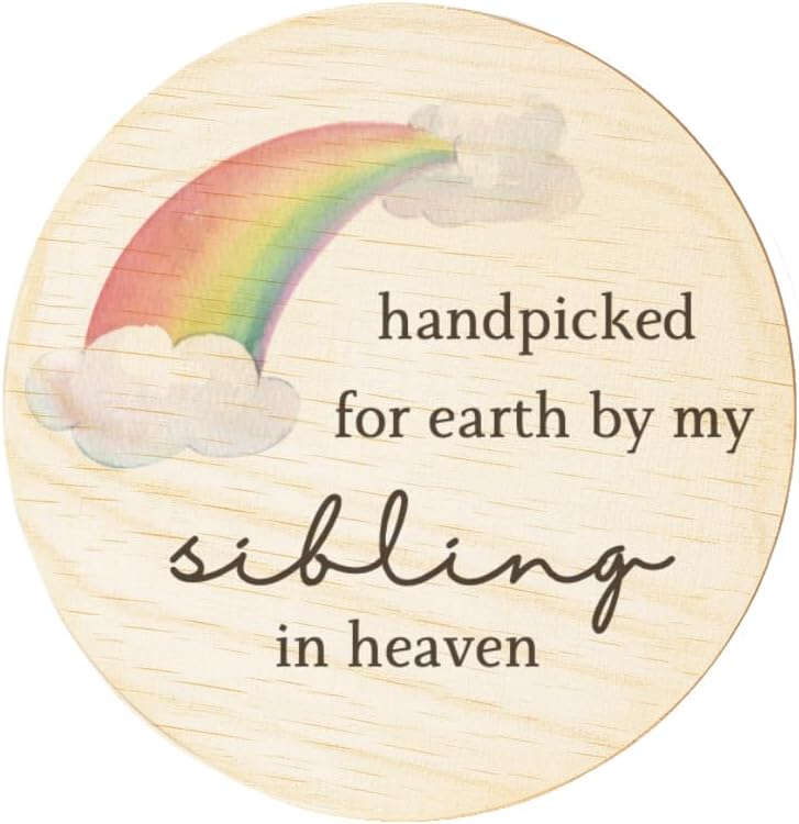 Prezzeluna Rainbow Baby Announcement Sign