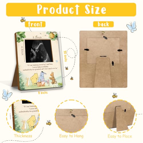 Winnie Pregnancy Keepsake Frame - Gender Reveal Ultrasound Display