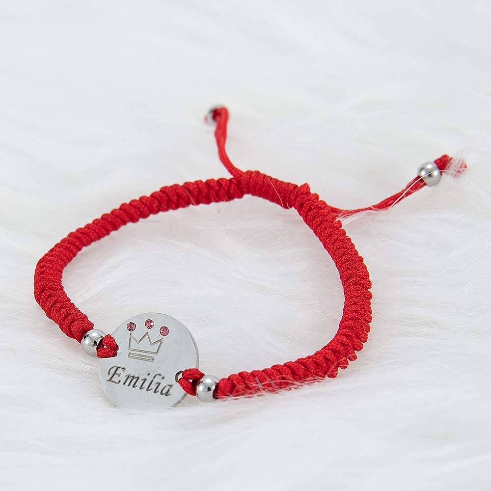 MIYOCAR Baby Name Bracelet 14K Gold Plated Dainty