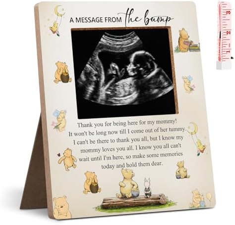 Winnie Baby Shower Sign Frame Gender Reveal Keepsake
