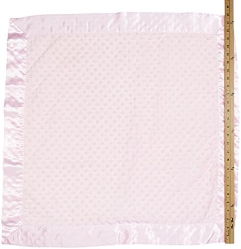 Bearington Collection Pink Satin Baby Lovey Blanket