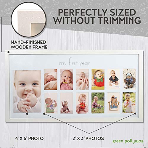 Green Pollywog 12-Month Photo Frame with Mat