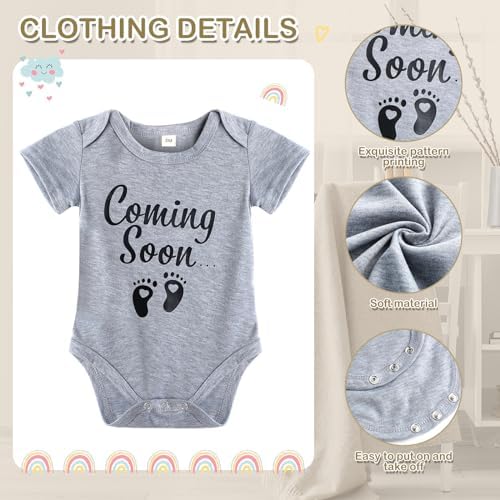 Canlierr 9 Pcs Pregnancy Announcement Set Gray