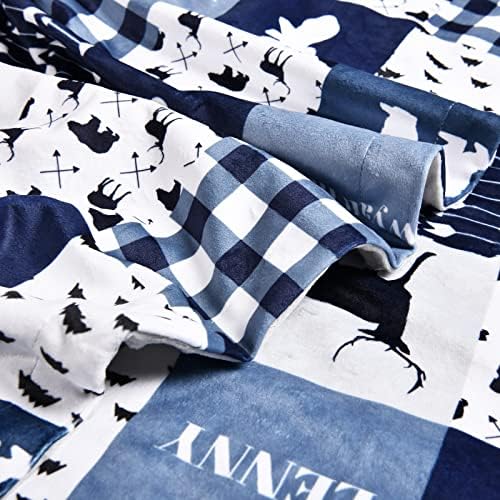 Munific Woodland Deer Personalized Baby Blanket with Name