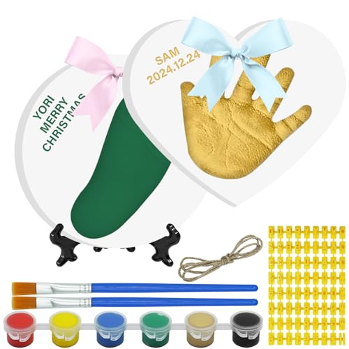 Kimitimi Baby Handprint Footprint Kit - Personalized Clay Keepsake