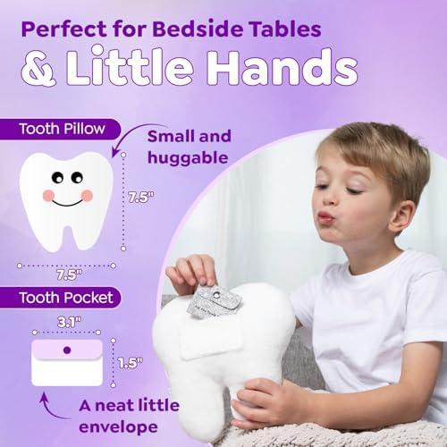 Bold N Tooth Fairy Pillow 75 Snuggly Plush with Sparkly Silver Envelope