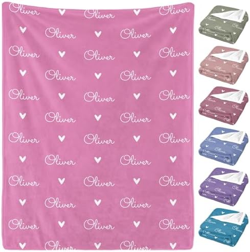 Custom Personalized Baby Blanket with Name - Super Soft Plush Fleece