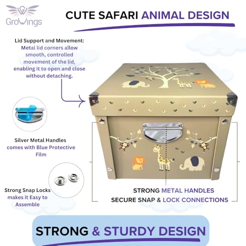 GroWings Baby Keepsake Box - Durable Collapsible Large Memory Storage