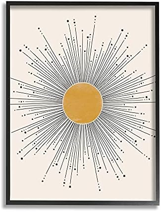 Stupell Industries Deco Summer Sun Wall Art 24x30 Black Framed