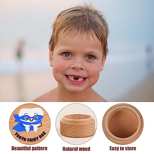 LUTER Wooden Tooth Fairy Box for Boys