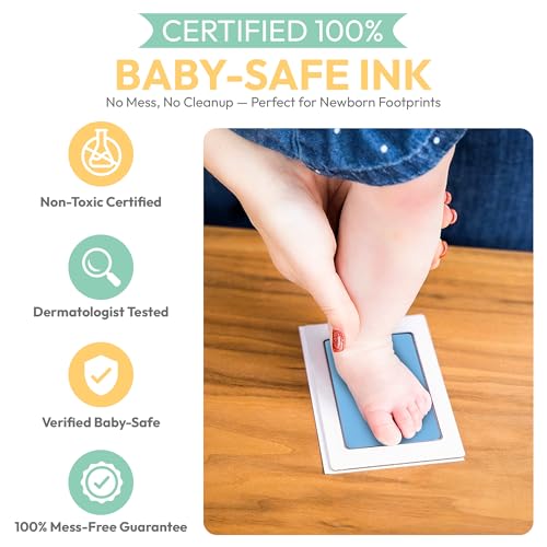 Clean Touch Ink Pad for Baby Handprints - Safe Non-Toxic