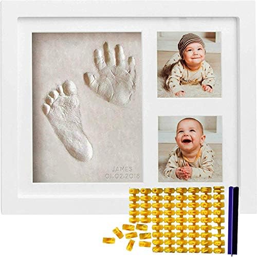 Co Little Baby Footprint and Handprint Frame - Date Name Stamp Kit