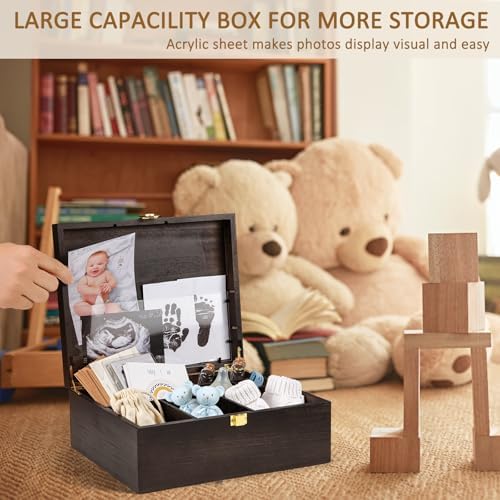 Shinlar Baby Keepsake Box with 6 Items - Newborn Memory Box