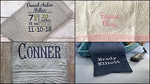 Personalized Baby Quilt with Monogram for Boys Girls
