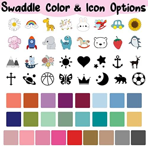 Personalized Swaddle Blanket with Bow Set for Baby Girl or Boy