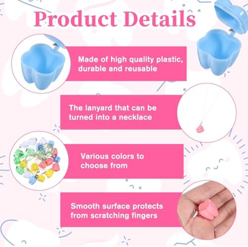 JIYIN 20 Pcs Tooth Necklace Boxes Lost Teeth Organizer