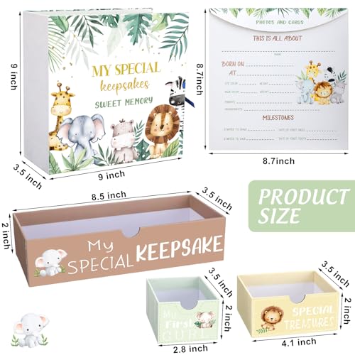 Beeveer Baby Keepsake Box with 9 Labeled Compartments 1