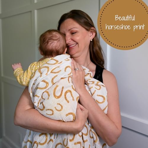 LollyBanks Cowboy Horseshoe Swaddle Blankets 2 Pack