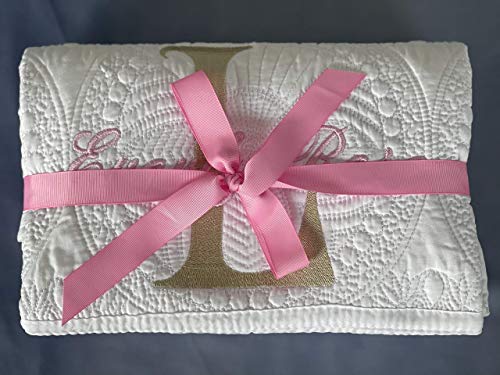 Personalized Baby Quilt with Monogram for Boys Girls