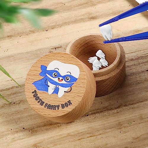 LUTER Wooden Tooth Fairy Box for Boys