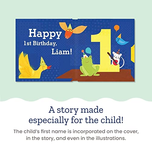 Babys First Birthday Personalized Book - Boys Blue Version