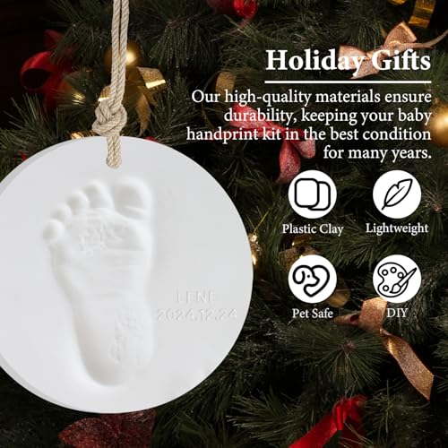 Kimitimi Baby Handprint Footprint Kit - Personalized Clay Keepsake