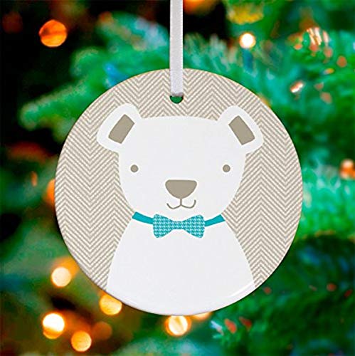 Oopsy Daisy Keepsake Ornament Bow Tie Teddy 3x3