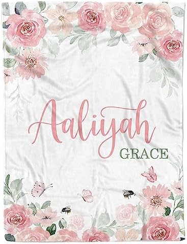 Arteaga Personalized Baby Blanket for Girls 1