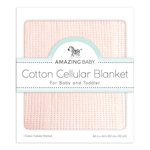 Amazing Baby Soft Pink Cellular Blanket