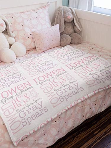 Personalized Baby Blanket with Name for Newborn Room