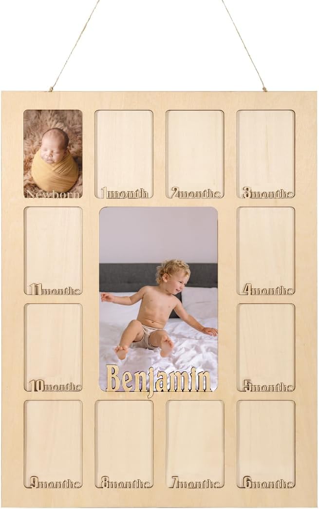 Personalized My First Year Photo Frame 12 Months Keepsake 1