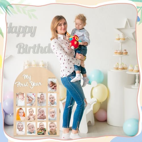 Kritkin 1st Birthday Wooden Photo Board 33x22 Inch