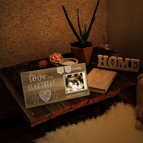 LED Illuminated Sonogram Frame with Countdown Weeks