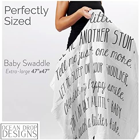 Ocean Drop Designs Muslin Swaddle Blanket - Gender Neutral Baby Gift 1