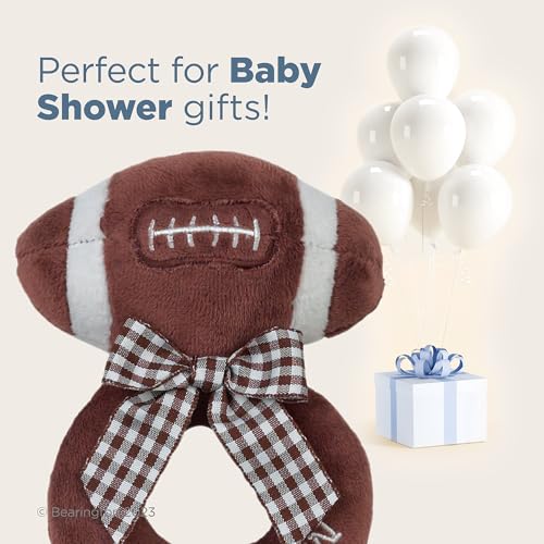 Bearington Baby Touchdown Plush Football Rattle