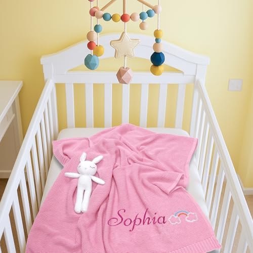 Baosity Personalized Baby Blanket with Name and Pattern